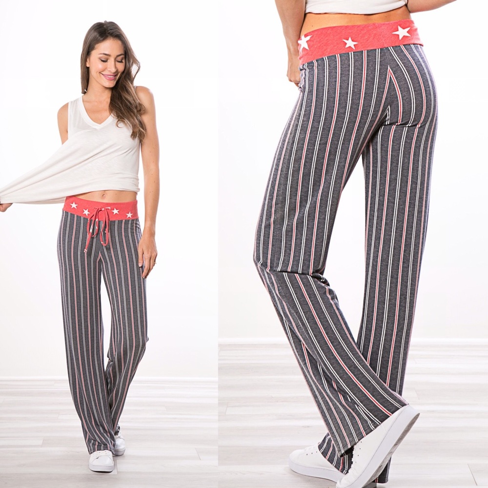 Stripes Star Drawstring Lounge Pants MADE IN USA